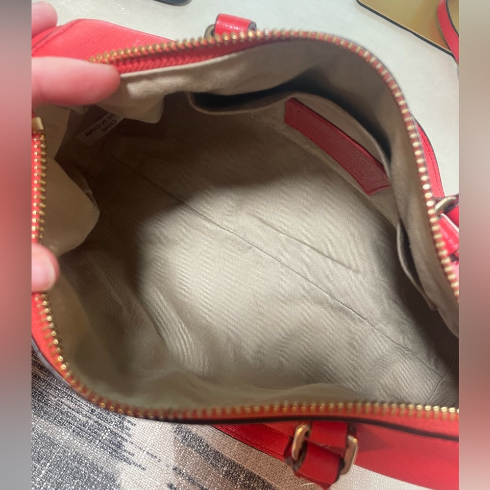 ‼️ SPRING SALE Coach Y2K Mini Satchel in Vibrant Hot Pink/Red Saffiano Leather - Picture 15 of 17